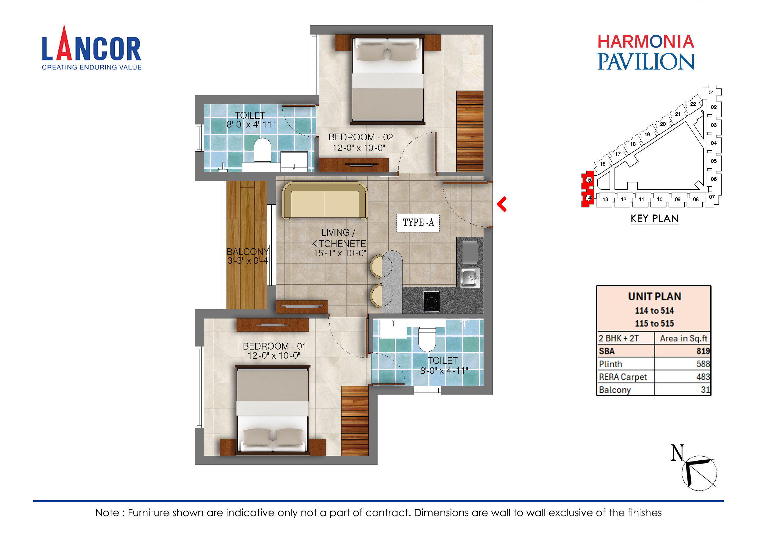 Type A - 2 BHK